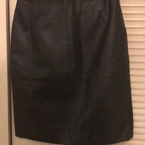 Women Genuine leather skirt